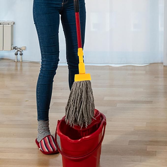 2pcs Detachable Mop Head Clamp Floor Mop Replacement Holder Head Clip for Easy Maintenance Compatible with Tile and Laminate Floors