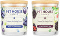 Pet House Candles Natural Soy-Based Clean Burning Pet Friendly Candles 60 Hour Burn Time - Wild Blueberries &amp BlackBerry Tea 9 oz 2 Pack