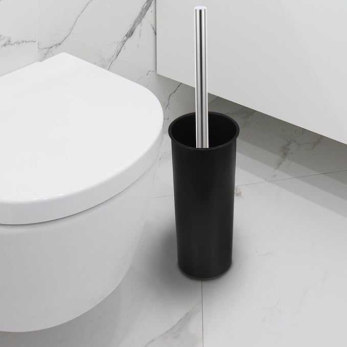 Toilet Brush Cup Holder Sturdy Plastic Bathroom Brush Container for Cleaning Essential Toilet Cleaning Tool Stylish Organized Design for Restrooms
