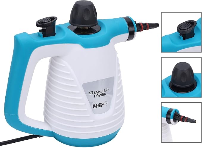 Pressurized Handheld Steam Cleaner Safe Multi Steam Cleaner 9 Accessories for Home and Car Cleaning (US Plug 110V)
