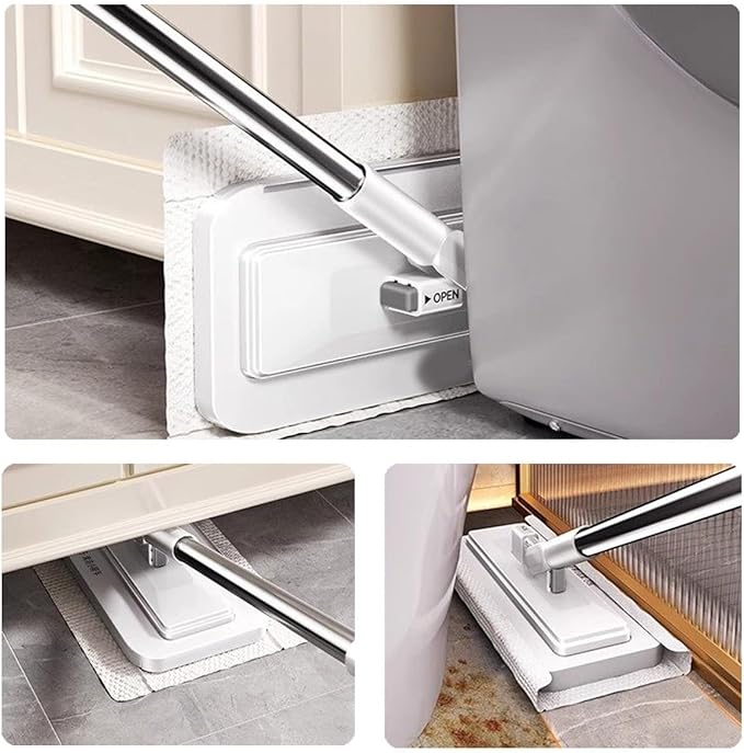 Mini Sweeper Cleaning Mop with Short Handle360° Small Flat Dust MopSuitable for Kitchens Bathrooms Walls and Windows