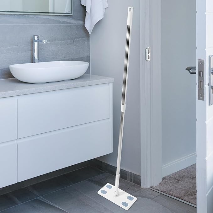 Household Dust Mop with Long Handle Flat Electrostatic Cleaning Mop for Home Use Convenient Floor Dust Removal Tool