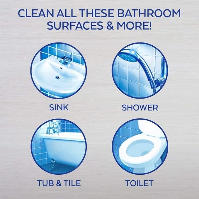 Lysol Mold and Mildew Remover 2 Pack Bathroom Cleaner Spray Whitens and Removes Soap Scum and Stains on Tiles Grout Bathtubs Toilets Sinks 32 oz. Each