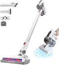 Cordless Vacuum Cleaner 27KPA/300W Lightweight Stick Vacuum with Sofa Brush 40mins Runtime Rechargeable Anti-Tangle Vacuum Cleaner for Home/Pet Hair/Carpet/Hard Floor White