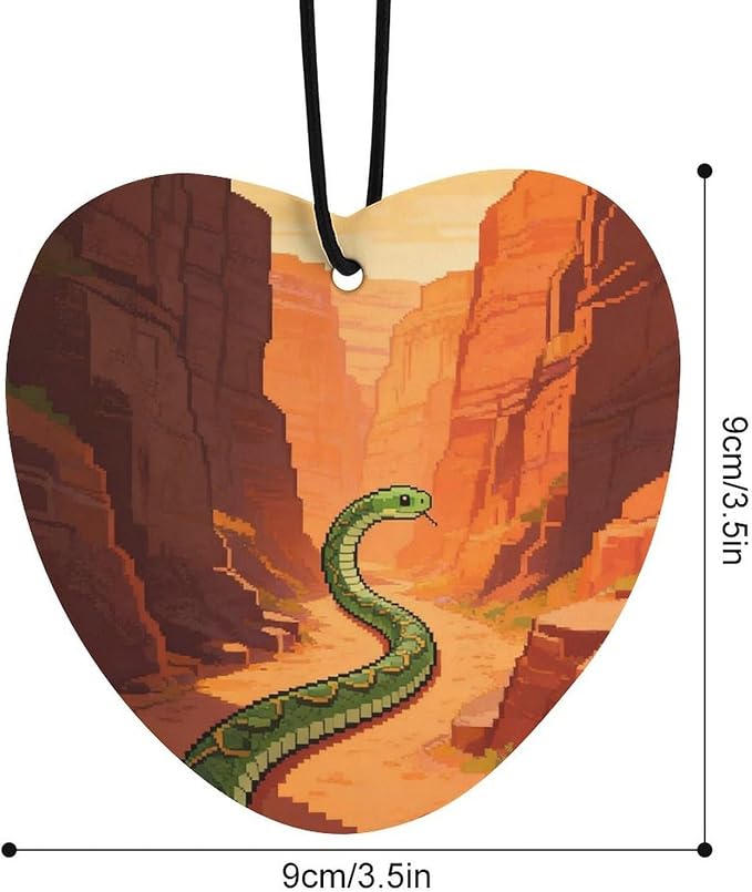 5PCS Car Air Freshener Hanging Personalized Double Sided Snake Canyon Car Fresheners Long Lasting New Cars Scents Cute Automotive Freshies for Closets Drawers (tea)