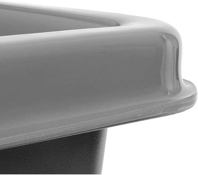 Global Industrial 6 Bushel Plastic Bulk Box Truck Direct Mount Base 500 lbs. Capacity 3 Non-Maring Rubber Casters Gray 33-2/5L x 23 W x 24-1/2H