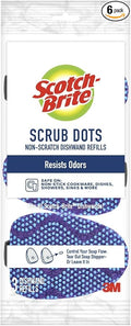 Scotch-Brite Scrub Dots Non-Scratch Dishwand Refills Dishwand Refills for Cleaning Kitchen Bathroom and Household Non-Scratch Refills Safe for Non-Stick Cookware 18 Dishwand Refills