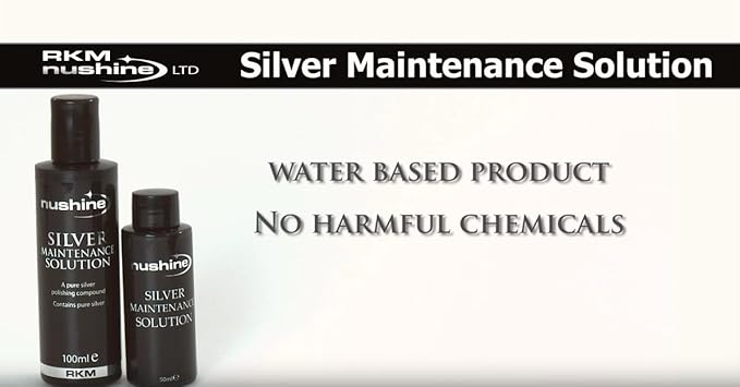 Nushine Silver Maintenance Solution 1.7 Oz - contains pure silver (Perfect for sightly worn silver)