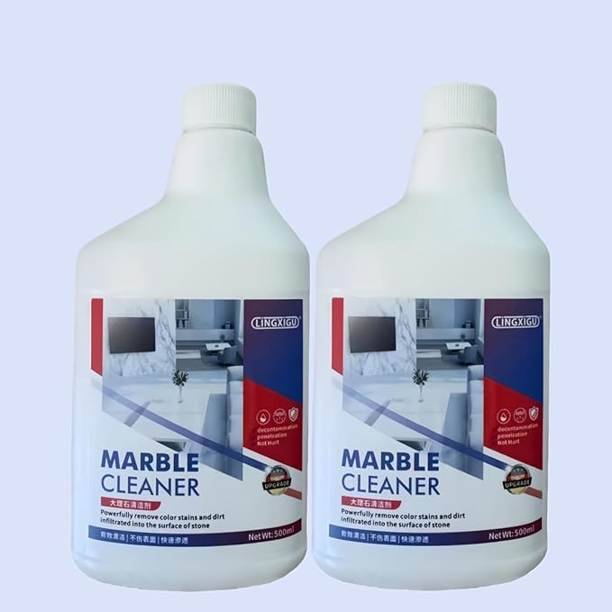 Stone Stain Remover Cleaner For Granite Quartz Marble Tiles Stubborn Stains Scratch Removal Ceramic Cleaner 500ml(2pcs)