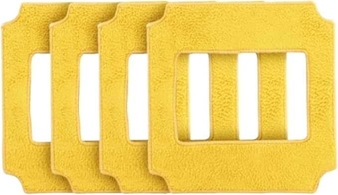 4pcs Mops Window Cleaner Glass Washer Cloth Mop Orignal for Machine QHC004/RL880/RL1188/2988/3325/3368 (Color : 4pcs Yellow mops)