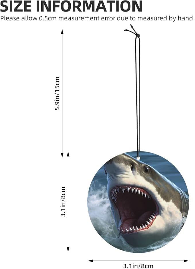 24 PCS Hanging Car Air Freshener Double Sided Jumping Shark Automotive Interior Decor Ocean Sea Car Accessories for Women Men Lavender Scented