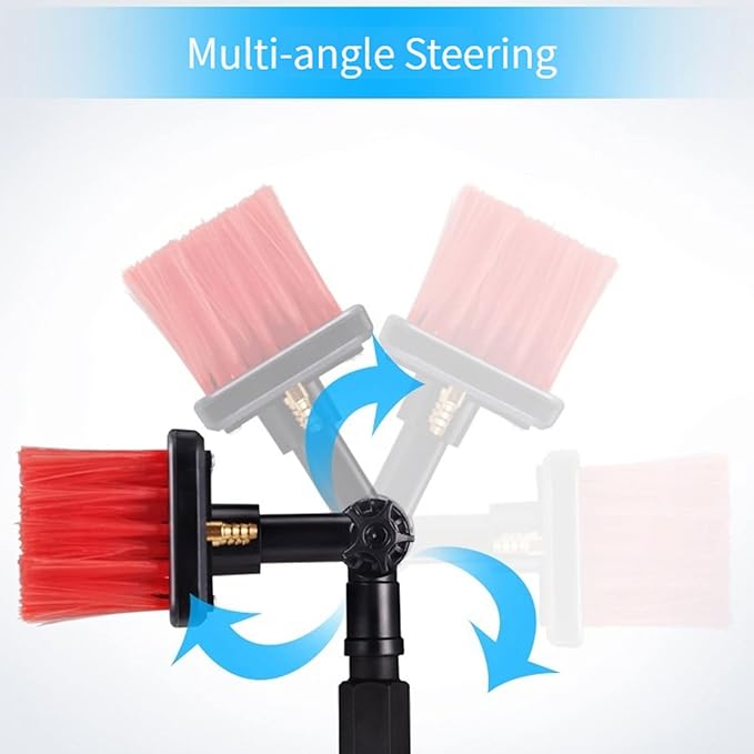 Photovoltaic Panel Cleaning Tool Solar Panel Water Spray Cleaning Brush Portable Telescopic Pole Cleaning Brush Window Cleaning Glass Wall Cleaning(Pole Length 5m30cm)