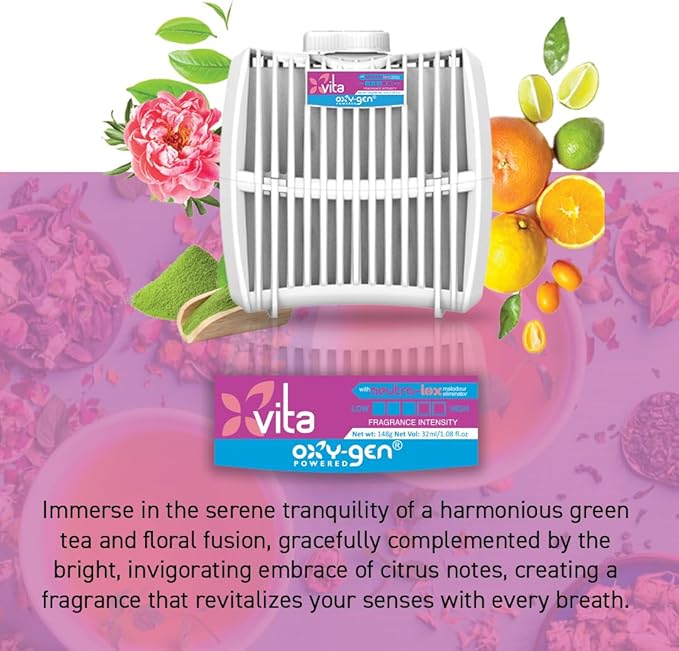 Oxygen-Pro - Vita - Medium Fragrance Cartridge For Oxy-Gen Powered Commercial Air Fresheners and Deodorizers (6 Pack)