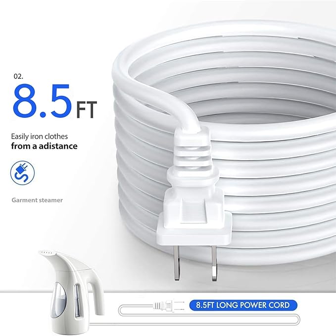 HiLIFE Steamer for Clothes Portable Handheld Design 240ml Big Capacity 700W Strong Penetrating Steam Removes Wrinkle for Home Office and Travel(ONLY FOR 120V)(White)