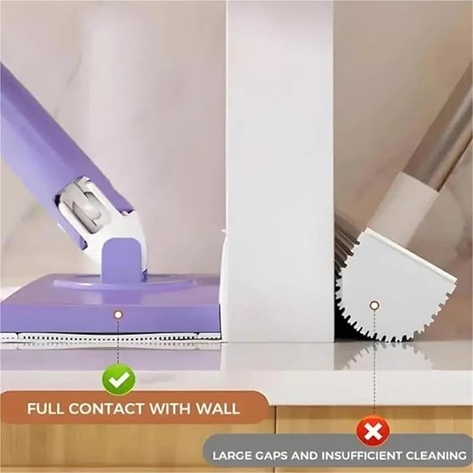 Automatic face Wipe mop Cloth Clip dust Removal Paper Dry Towel Floor Wipes Household Multi-Function mop(PurpleX-Large)