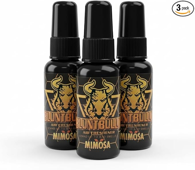 Blunt Bully Air Freshener (Mimosa) (3 Pack) Premium Oil Based Air Freshener Spray. Long-Lasting Room Bathroom Office &amp Car Scent | Eliminates Odors from Smoke Pets &amp More