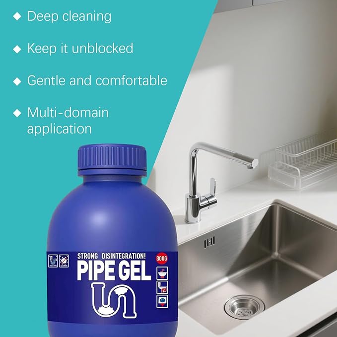 Drain CleanerStrength Drain Cleaner Powerful Pipe Dredging Agent Liquido Para Destapar Tuberias Sink Clog Remover Liquid (2PC)