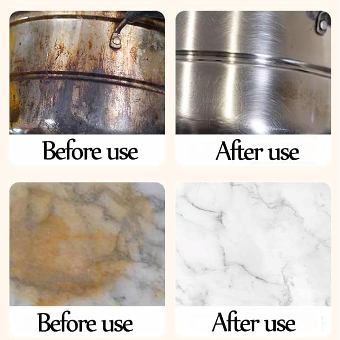Multi-Purpose Coconut Oil Cleaning &amp Polishing Paste Stainless Steel Cookware Cleaner Multi-purpose Oil Cleaning Paste 380g Cookware Stainless Steel Cleaner (2PCS)