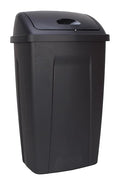 13 Gallon Trash Can Plastic Swing Top Kitchen Garbage Trash Can Black
