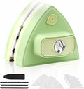 Double-Sided Magnetic Window Cleaner - Adjustable Magnetic Double Window Wiper Fits 3-30 mm Glass Thickness 2.5m Safety Rope for High-Rise &amp Auto Glass Safe Anti-Pinch Wiper(Green)