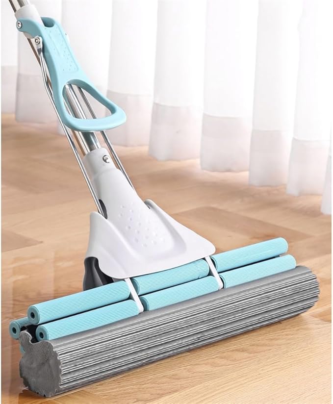 Roller Absorbent Rubber Sponge Mop Household Hand Free Large Lazy Squeeze