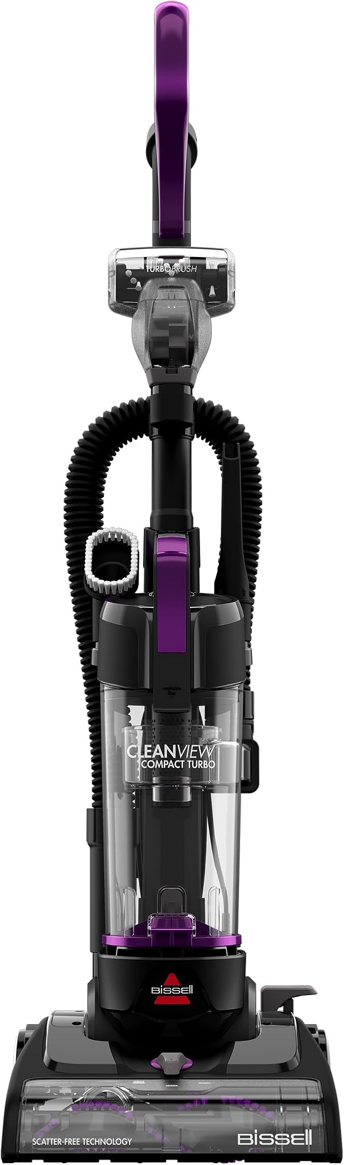 Bissell CleanView Compact Turbo Upright Vacuum with Quick Release Wand Full Size Power Compact Size for Apartments &amp Dorms 3437F