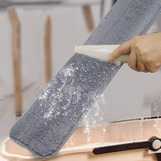 Hands-Free Washing Flat Microfiber Wet Dry Mop Self Wringing Squeeze Mops Cleaning System