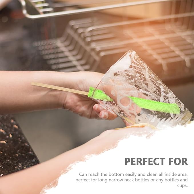 48pcs Multi-Functional Glass Cup Cleaning Sticks No Smell for Narrow Bottles and Cups Daily Use Cleaning Tool for Home and Kitchen