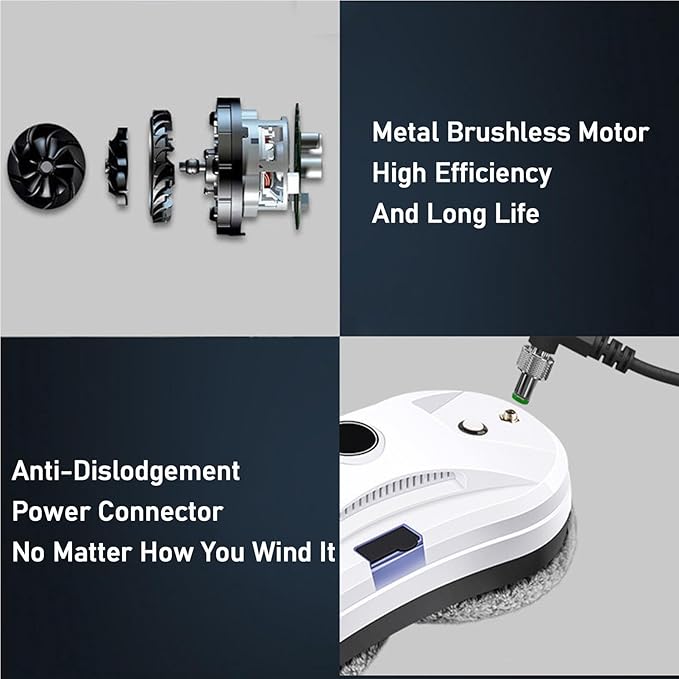 Window Cleaner Robot with Automatic Water Spray Smart Glass Cleaning Robotic for Indoor and Outdoor Glass Tile Window Smart Cleaner Kit with Remote Control