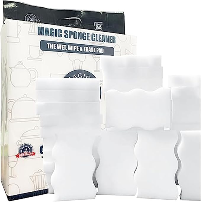 70 Pack Magic Sponges Eraser 2X Density Melamine Sponge Extra Large Long Lasting Household Kitchen Cleaning Sponge for Dishes Bathroom Bathtub Car Toy (4.3 x 2.8 x 0.8 in)