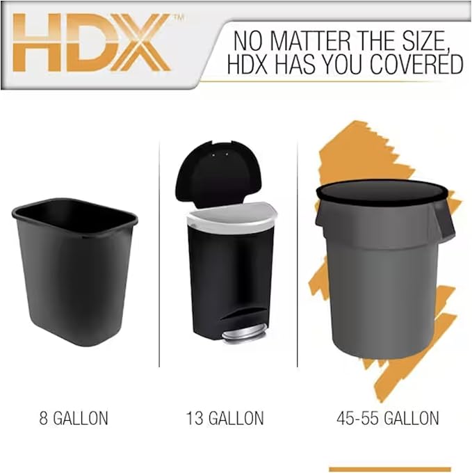 50 Gal. Extra Large Black Trash Bags (50-Count) (2 pack)