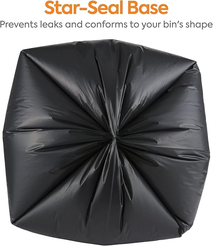 BRIGHTON Black Professional Super Heavy Recycled Content Trash Bags 40-45 Gallon 100 Bags/Box