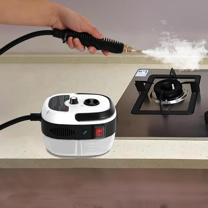 2500W High Pressure Steam CleaneHandheld Steam Cleaner With 6 Adjustable Levels 1L Water Tank HosePortable Auto Detailing Car Steamer For Home Deep Cleaning Kitchen Bathroom