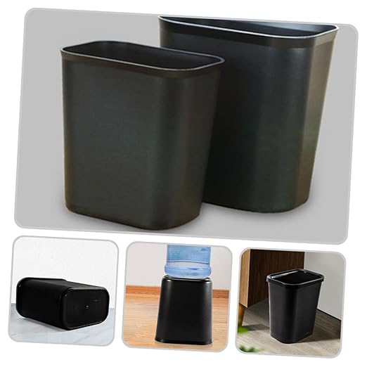 Thickened Plastic Wastebasket Garbage Container for Living Bathroom Bedroom Office Hotel Opening Trash Bin Without Lid Sturdy Waste Bucket for Home and Dorm Use