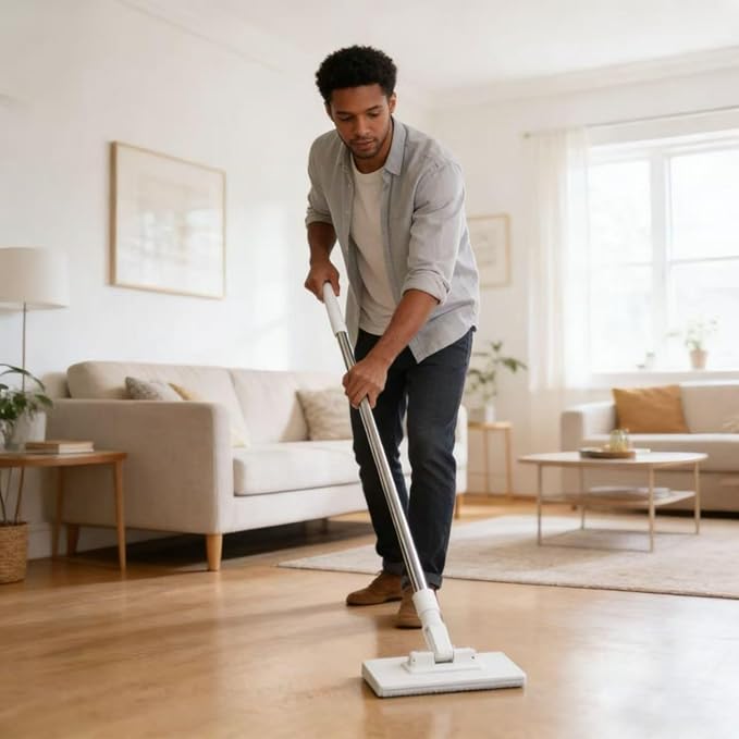 Snap Grip Mini Mop Zero Touch Mini Retractable Gap Dust Cleaner Flat Reusable One-Click Cloth Change Wash-Free for Window Glass Wall Floor (1*mop+5*Cloth)