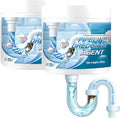 Powerful Pipe Dredging Agent 2026 Upgrade Sink Drain Cleaner Shower Drain Clog Remover Bathroom Shower Pipeline Dredging Agent Fast Acting Toilet Unclogger for Kitchen Bathroom (2PCS)