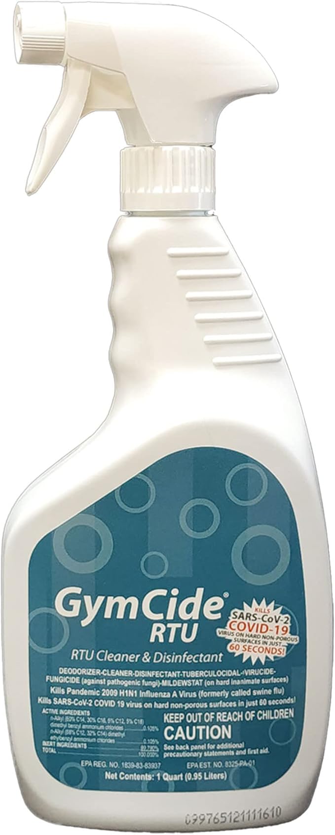 GymCide Disinfectant Cleaner and Deodorizer for Gyms Sports Equipment and Fitness Centers Bundle (1 Concentrated Gallon and 2-32 Ounce Bottles)
