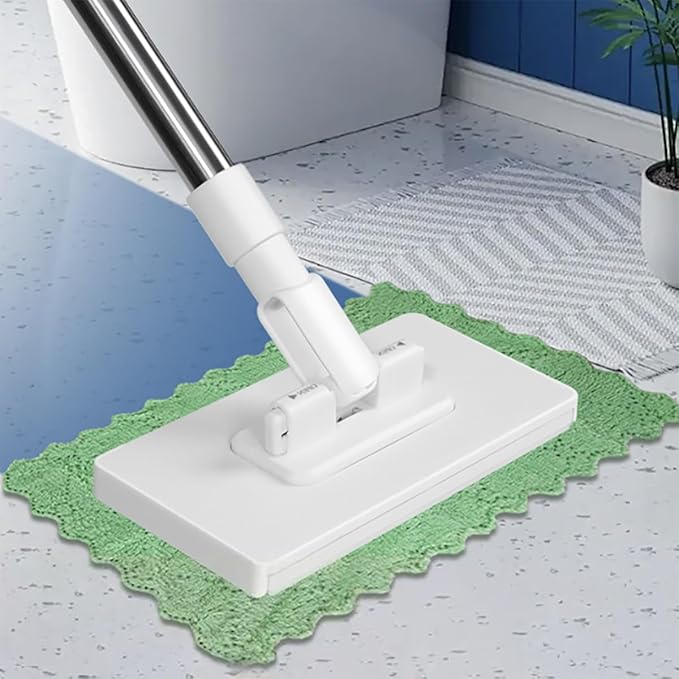 Snap Grip Mini Mop Zero Touch No Wash Lazy Mop Disposable Clip Mopstick for Wet/Dry Floors Tile Hardwood Corners(1xmop+10xcloth)