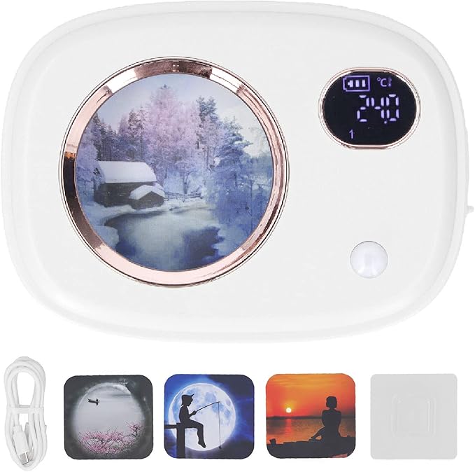Smart Digital Display Ultrasonic Fragrance Aromatherapy Diffuser Wall Mounted Auto Air Freshener for Toilet Living Room Hotel Noise Reduction Night Light Wide Coverage (White)