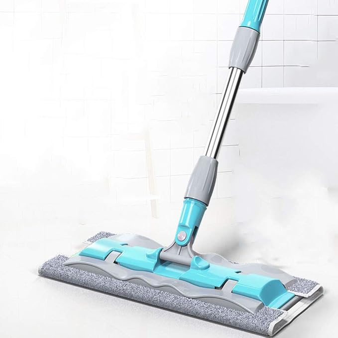 MopMicrofiber Hardwood Floor Mop with 360 Rotation Dust Flat Mop with Long Stainless Steel Handle for Home/Office Floor Cleaning(Gray)