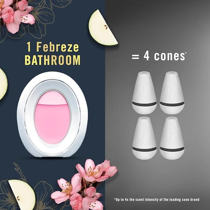 F.e.b.r.e.z.e Small Spaces Bathroom Air Freshener Odor-Fighting Japanese Cherry Blossom- 0.25 fl oz (Pack of 3)