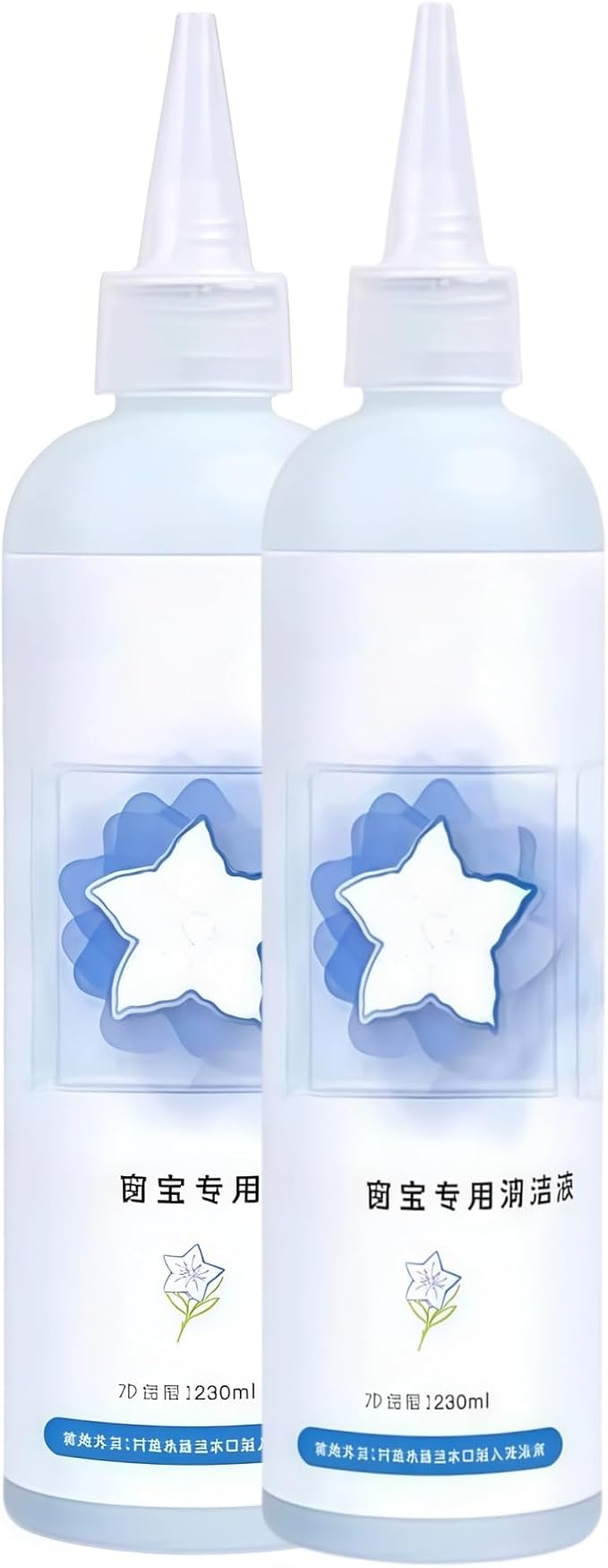 1-5 Bottles Of 230ml Window Cleaner Compatible With ECOVACS. W1S W1 PRO W2 PRO Light Blue Wind Chime Fragrance Window Cleaning Robot Special Cleaning Liquid(230ML 2pc)