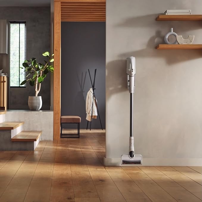 Miele Duoflex Extra Vacuum Cleaner Cordless and Bagless Multi-Use Multi-Floor Flexible Stick Vacuum with 2 Attachable Brushes in Brilliant White / Space Grey