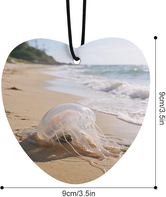 5PCS Car Air Freshener Hanging Personalized Double Sided Transparent Beach Car Fresheners Long Lasting New Cars Scents Cute Automotive Freshies for Closets Drawers (tea)