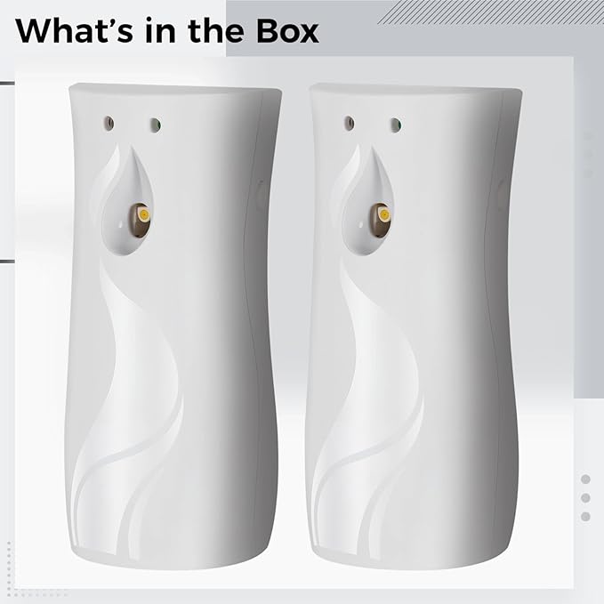 2 Pcs Automatic Air Freshener Dispenser 300 Ml Home Air Fresheners Battery Powered Narrow Design