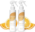 Grow Fragrance 100% Plant-Based Air Freshener Spray | Freshen Fabric &amp Rooms | Golden Grove Scent - Citrus Fruits Watery Green Notes | Made with Natural Essential Oils - 2 Pack 5 oz each