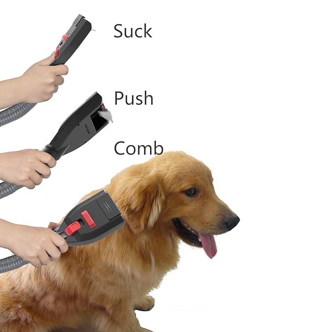 Pet Vacuum Grooming Brush and Shedding Kit for Dog/Cat Loose Hair Professional Accessories Remover for Pet's Undercoat Fur