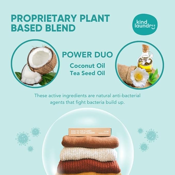 KIND LAUNDRY Detergent Sheets (Ocean Breeze) and Vegan Stain Remover Bar &amp Pre-Treater (5 oz)