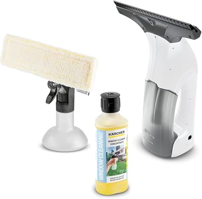Kärcher WV 1 Electric Window Vacuum Squeegee 10 - Perfect for Showers Mirrors Glass and Countertops - Electric Squeegee