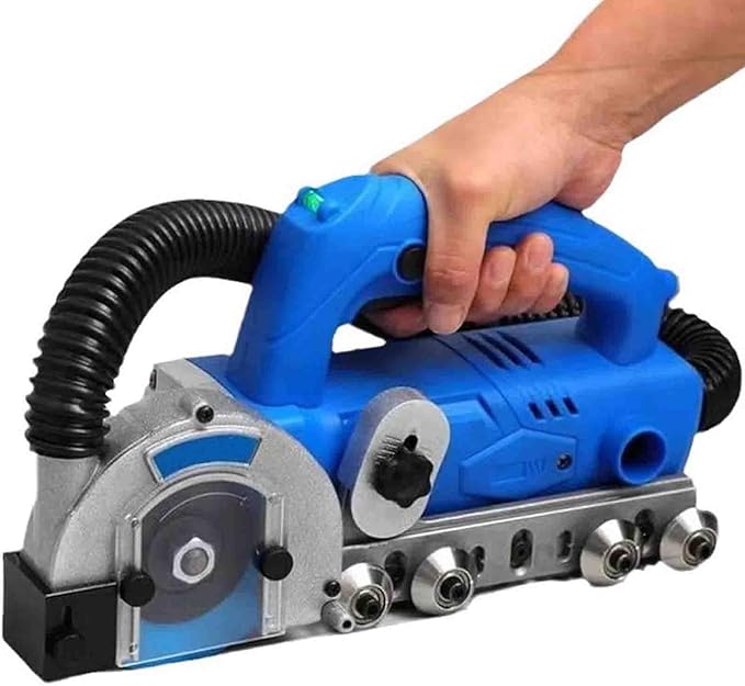 Portable Electric Tile Seam CleanerGrout Remover ToolSelf-Vacuuming 9000RPMTile Joint Cleaning &amp SlottingDIY Floor Tile Regrouting &amp Repair Work 2*sawblade